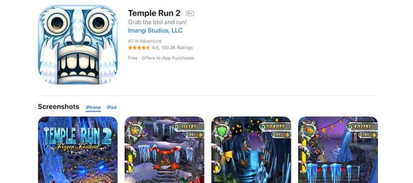 game offline iOS - Temple Run 2